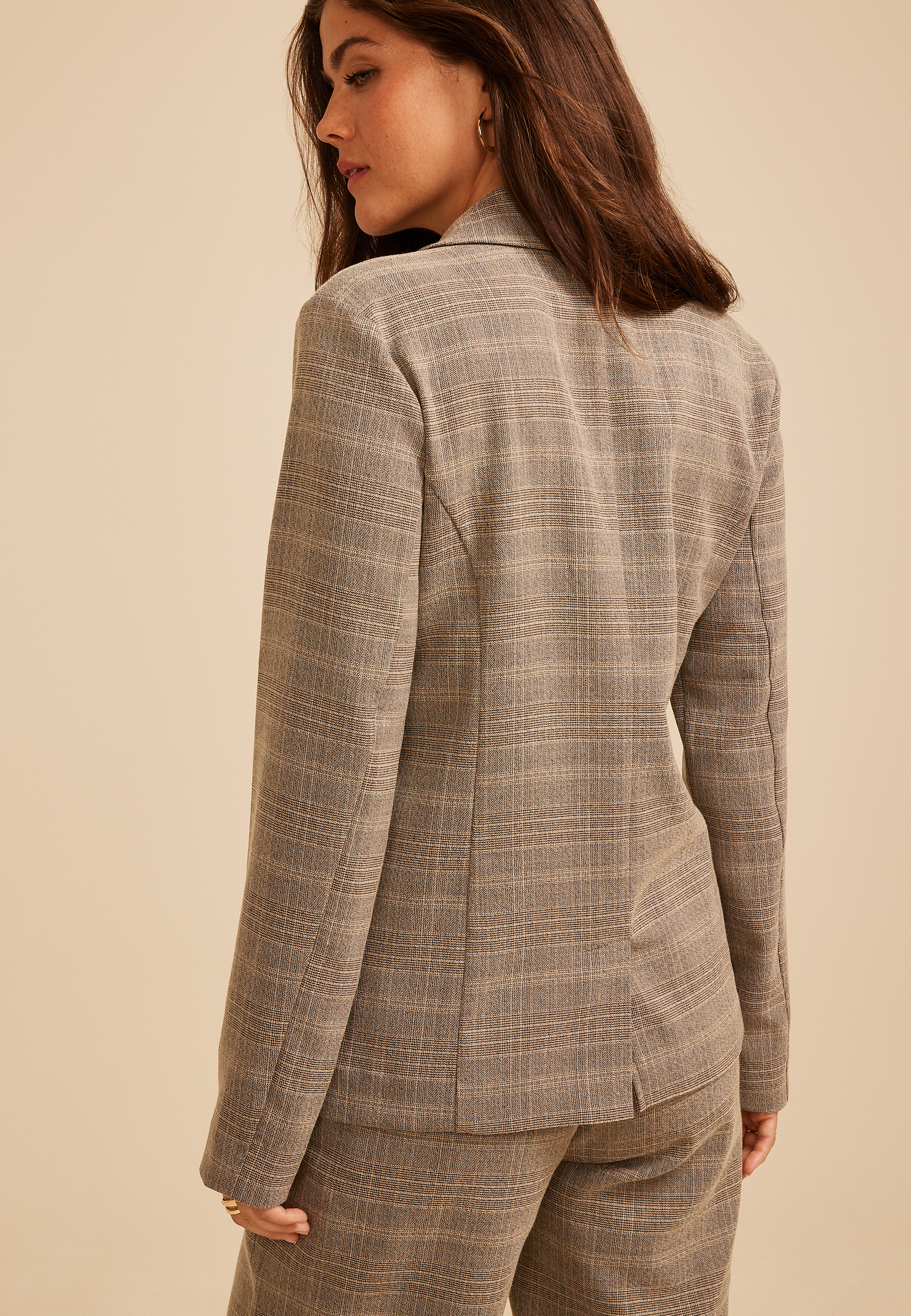 Plaid Menswear Blazer, C3681, large