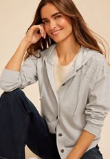 Lace Shoulder Hooded Shacket, C3348, small