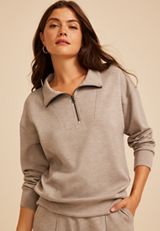 Cloud Scuba Knit Half Zip Sweatshirt, C7352, small