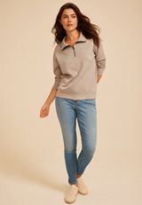 Cloud Scuba Knit Half Zip Sweatshirt, C7352, small