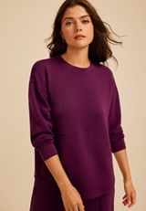 Cloud Scuba Knit Crew Neck Sweatshirt, POTENT PURPLE, small