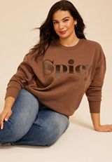 Plus Size Spicy Sweatshirt, C8764, small
