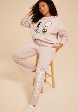 Plus Size Peanuts Snoopy Football Wide Leg Pant, C3591, small