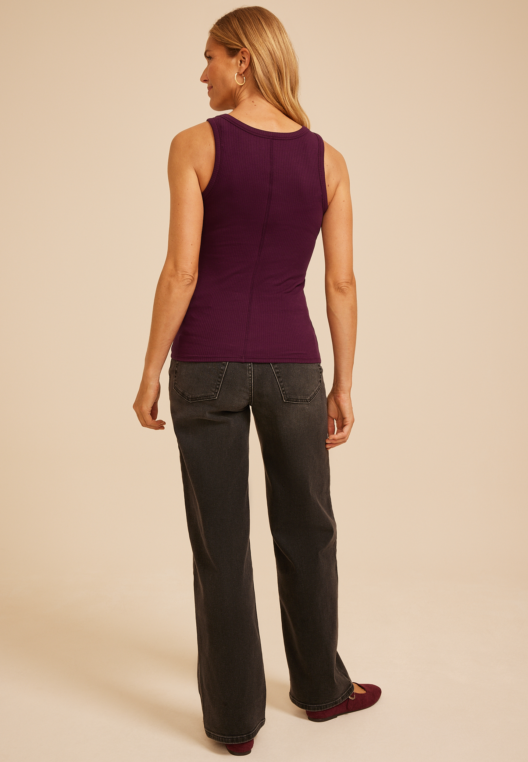24/7 Highline V Neck Tank Top, POTENT PURPLE, large