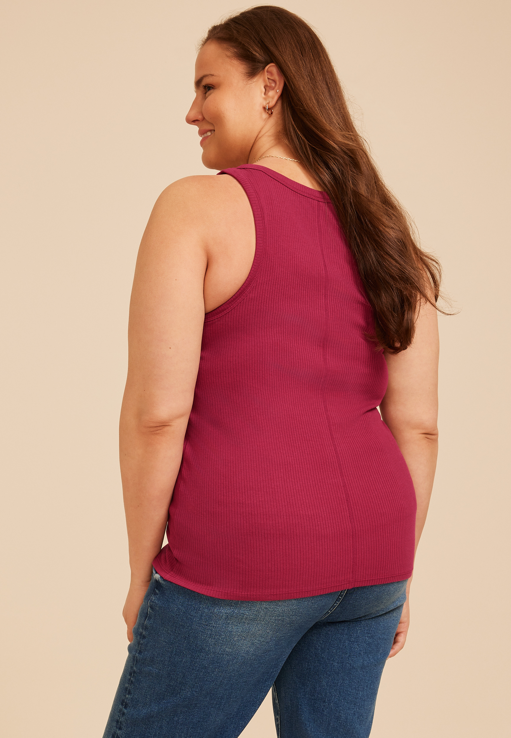 Plus Size 24/7 Highline V Neck Tank Top, C1676, large