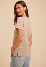 24/7 Dawson Ghost Embroidered Crew Neck Tee, C5222, small