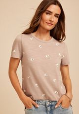 24/7 Dawson Ghost Embroidered Crew Neck Tee, C5222, small
