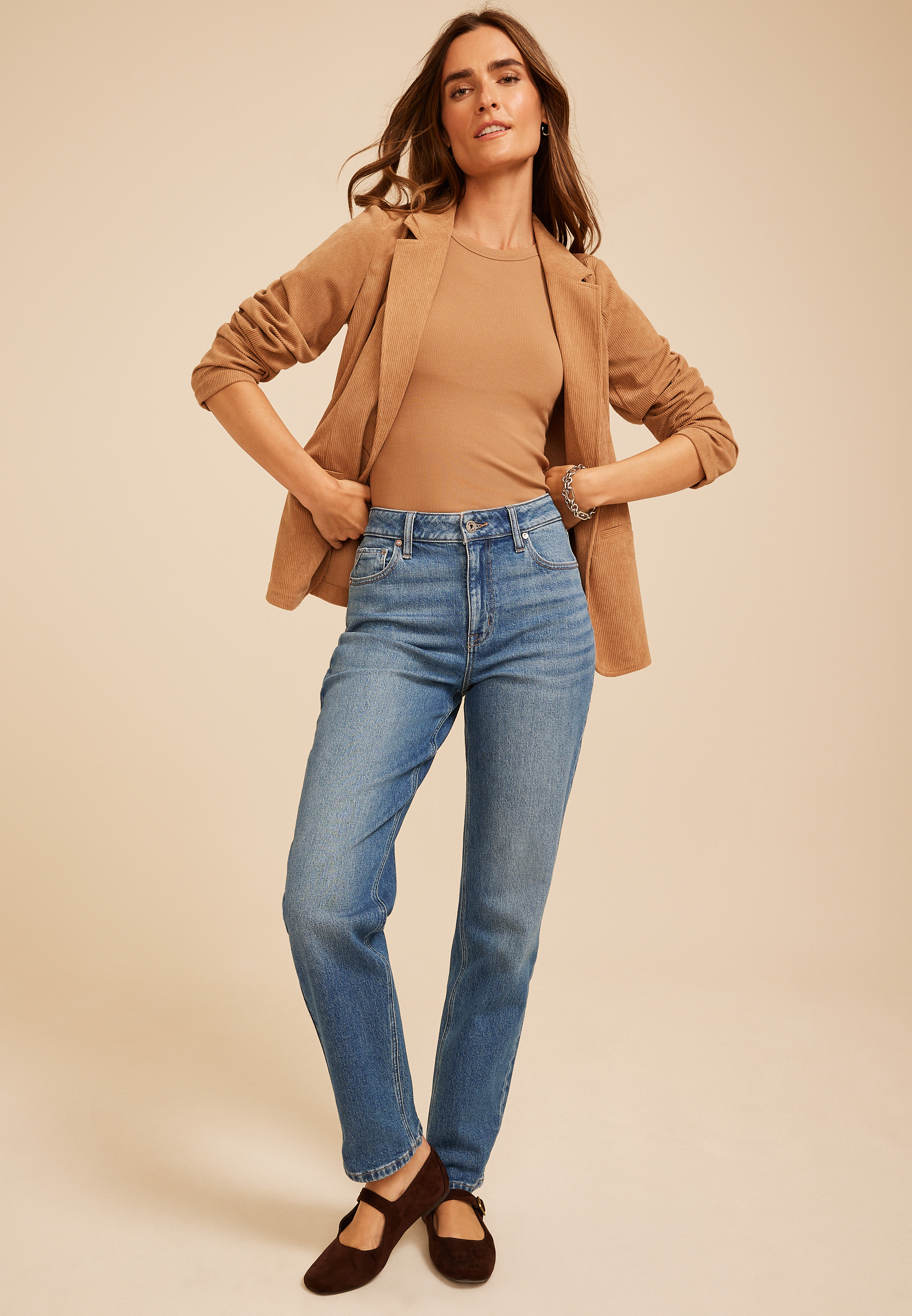 edgely&trade; 90s High Rise Straight Leg Jean