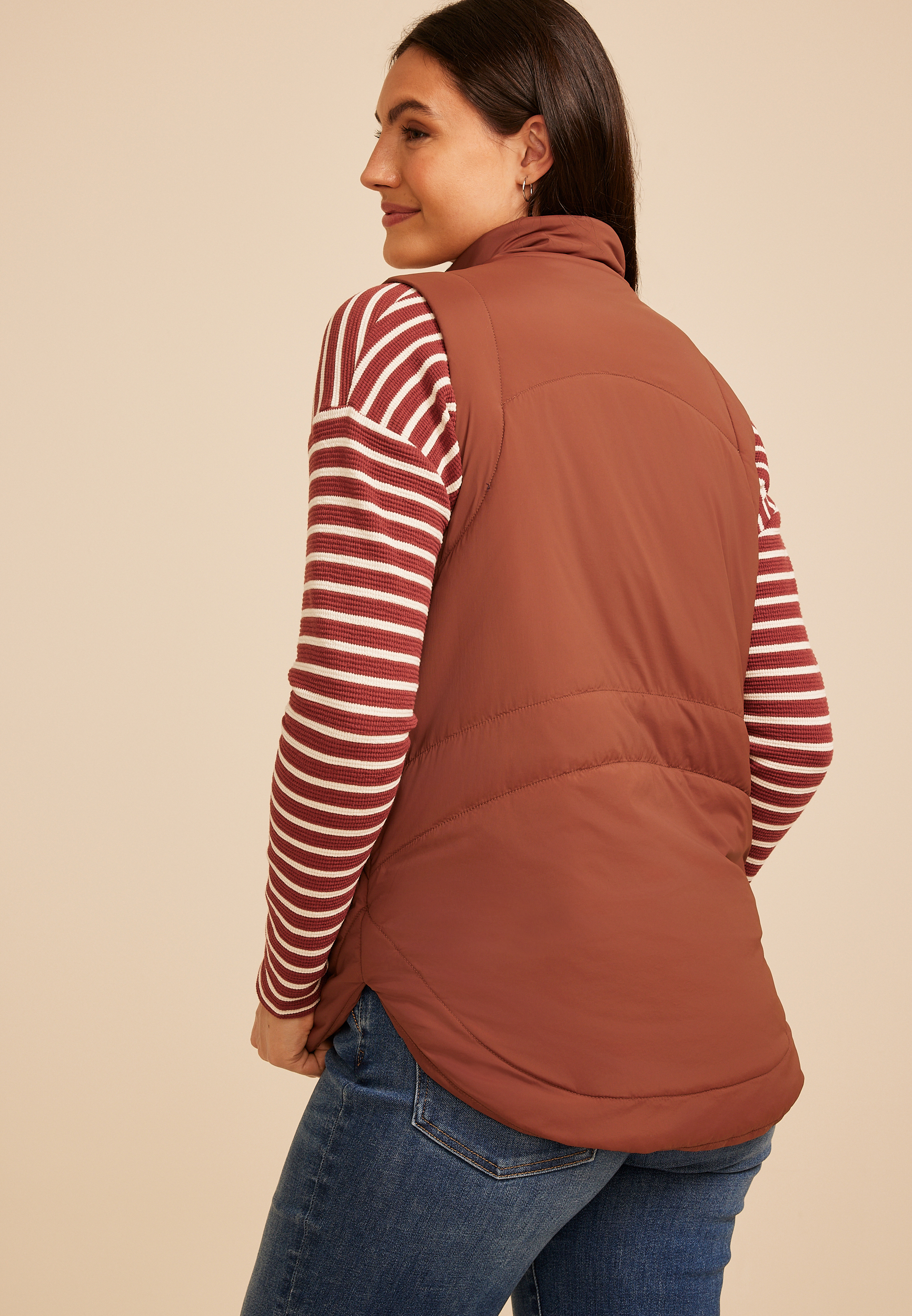 Active Casual Tunic Vest, SABLE, large