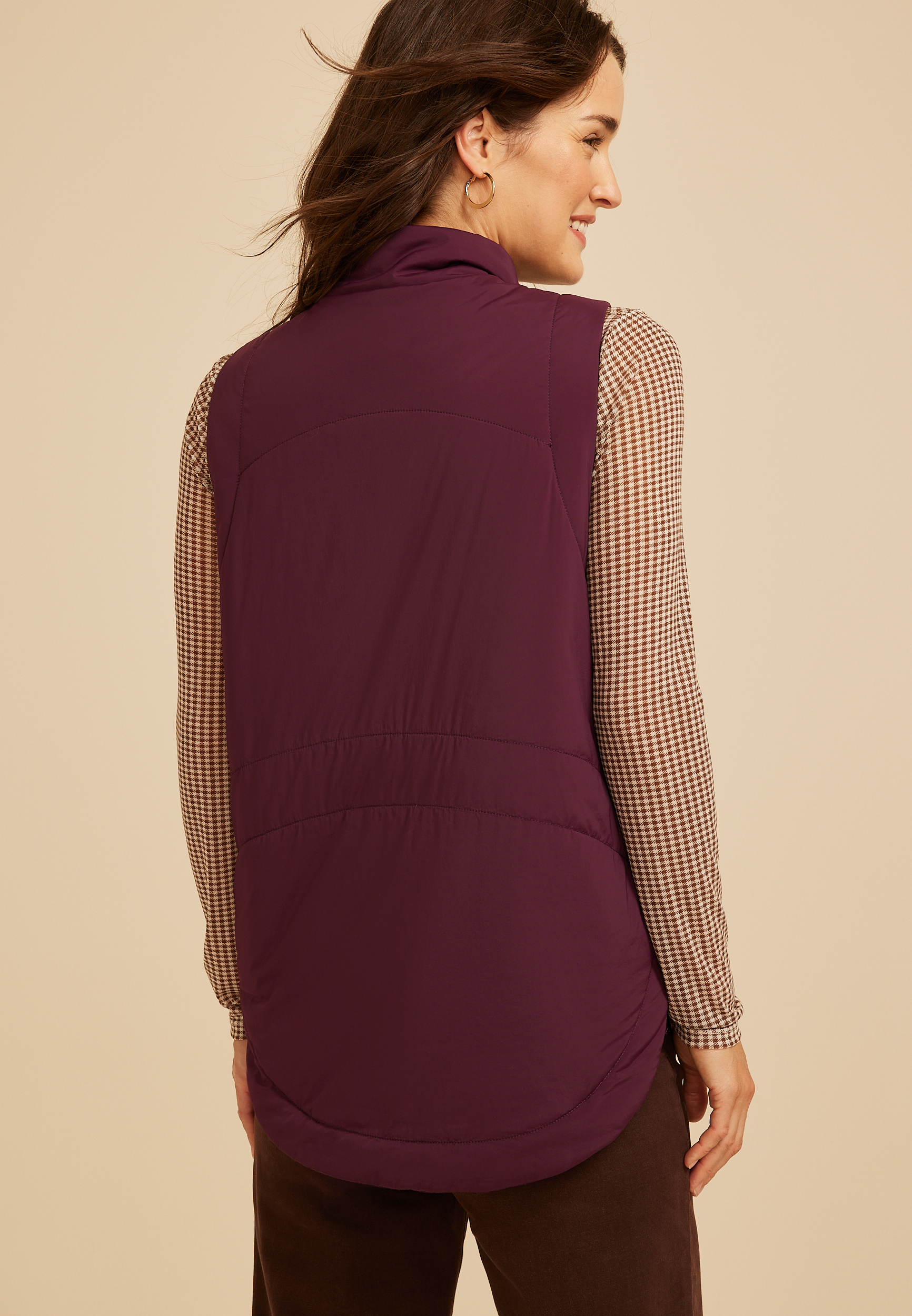 Active Casual Tunic Vest, POTENT PURPLE, large