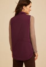Active Casual Tunic Vest, POTENT PURPLE, small