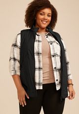 Plus Size Active Casual Tunic Vest, C106, small