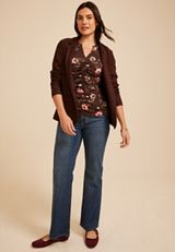 Floral Cinch Front Notch Neck Tank Top, C1635, small