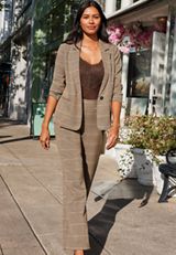 Plaid Menswear Wide Leg Pant, C3681, small