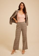Plaid Menswear Wide Leg Pant, C3681, small