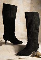 SuperCush Faux Suede Kitten Heel Tall Boots, C106, small