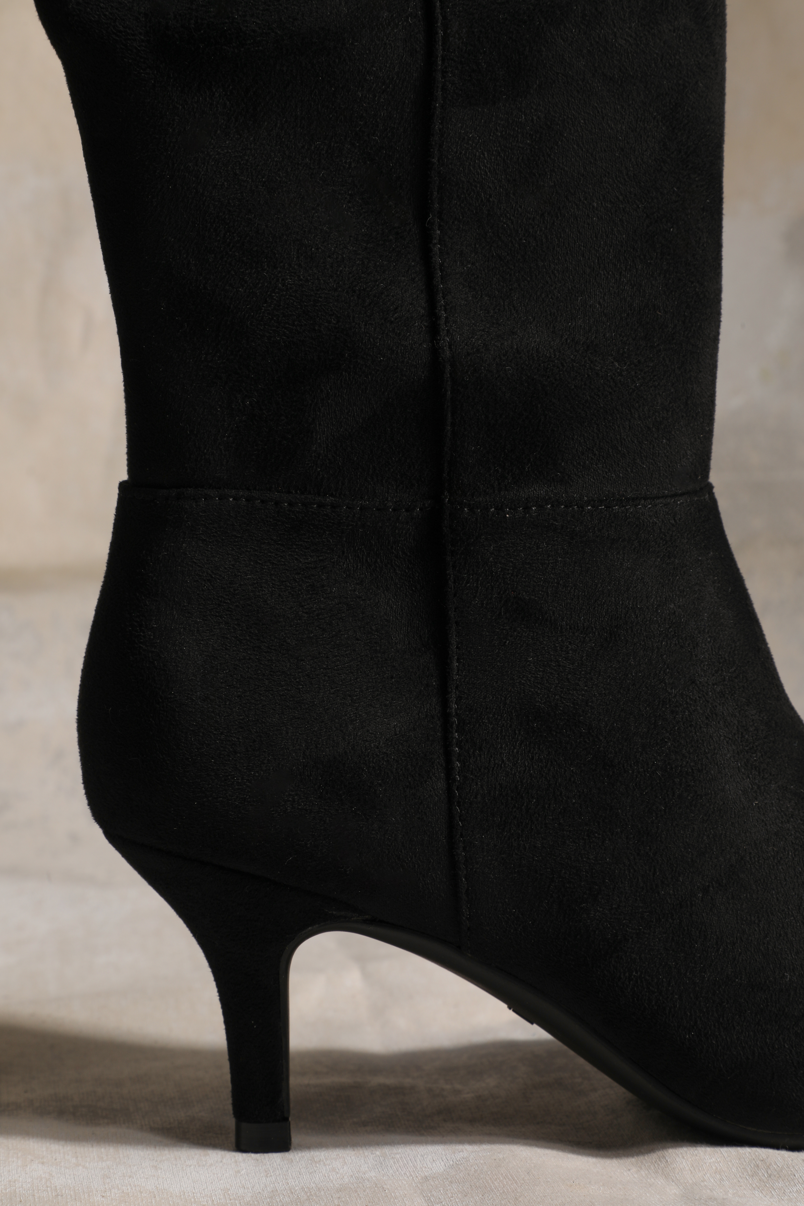 SuperCush Faux Suede Kitten Heel Tall Boots, C106, large
