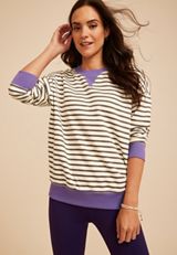 Game Day Striped Sweatshirt, C139, small