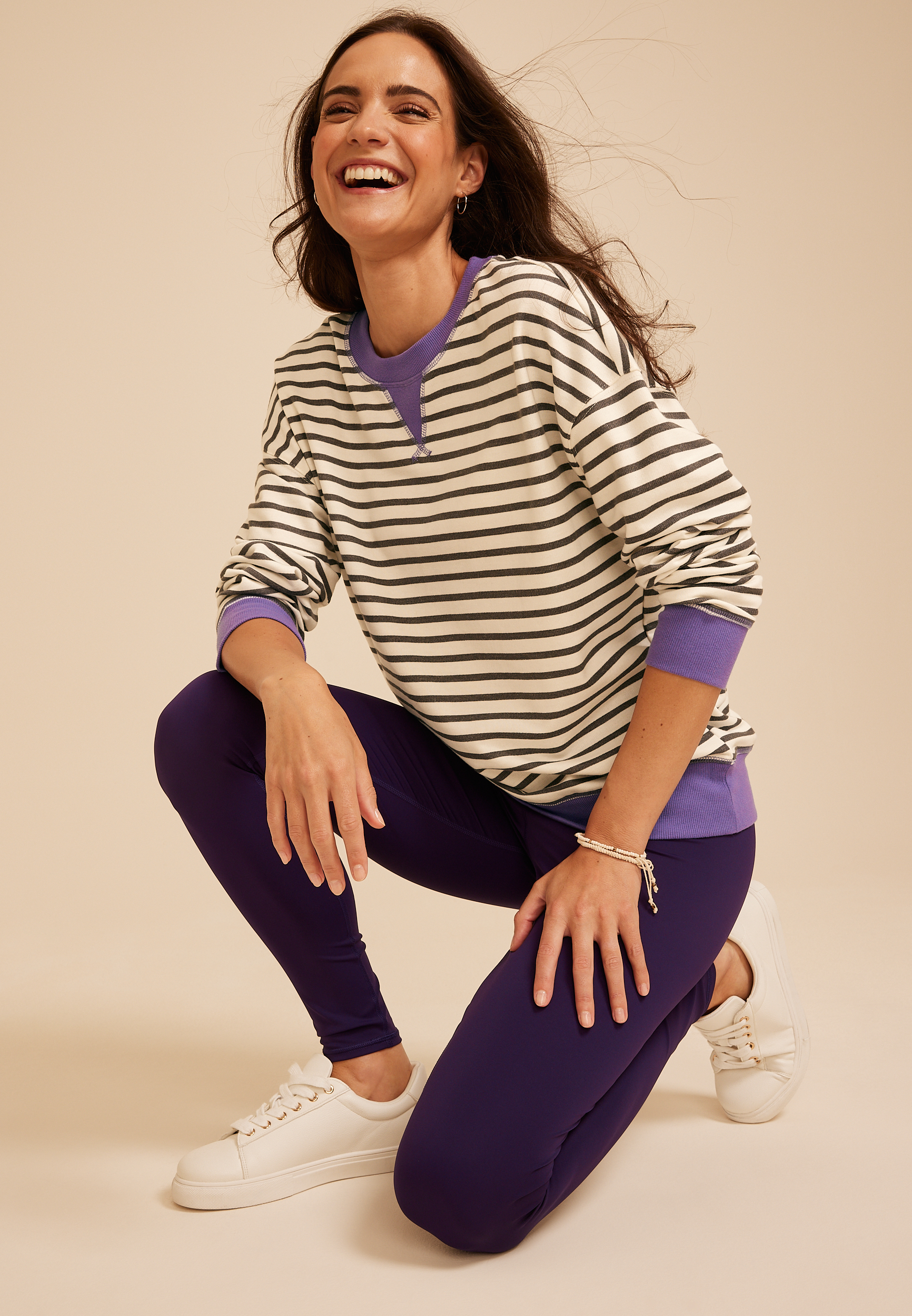 Game Day Striped Sweatshirt, C139, large