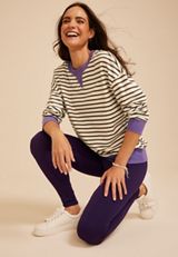 Game Day Striped Sweatshirt, C139, small
