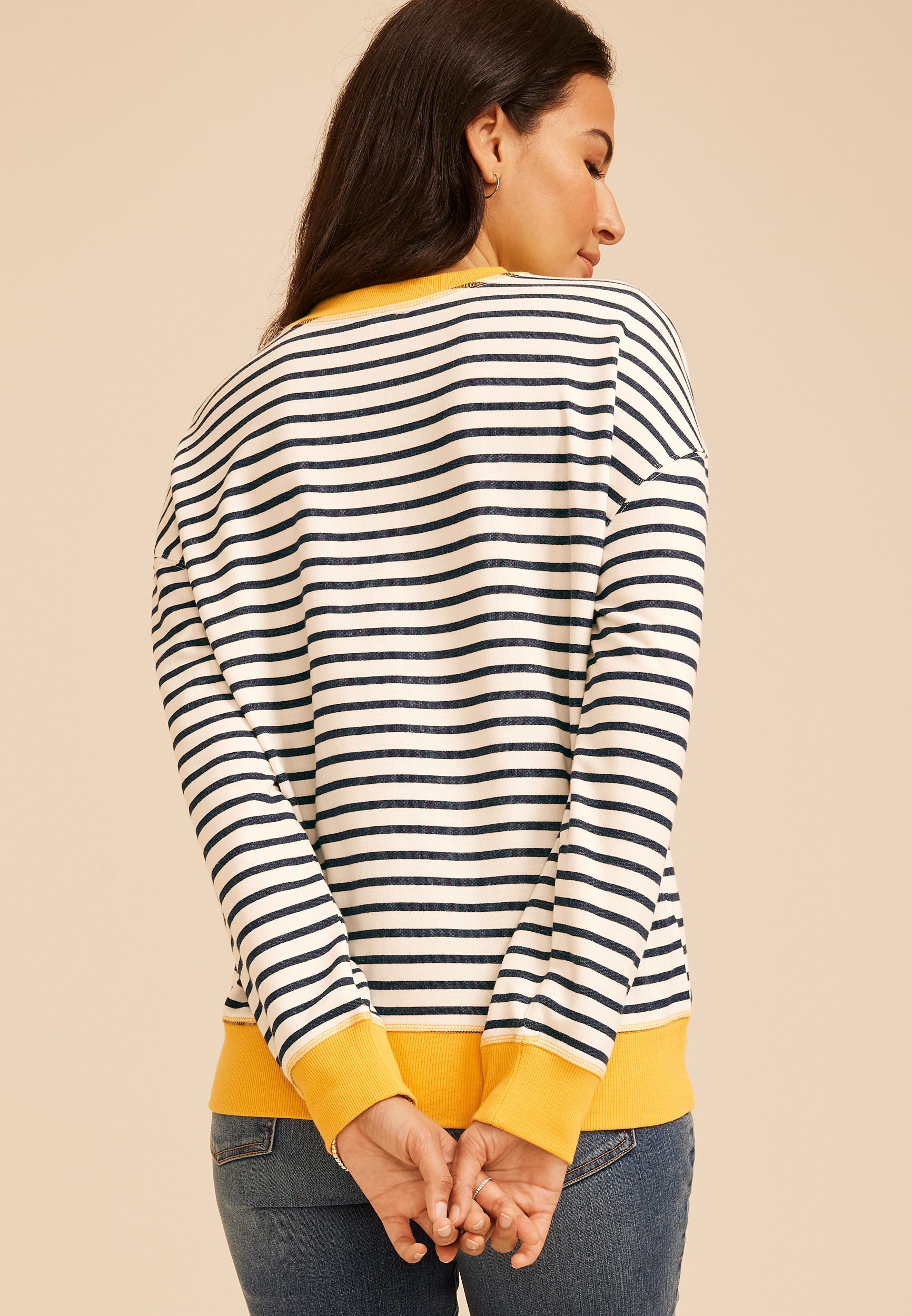 Game Day Striped Sweatshirt, C2110, large