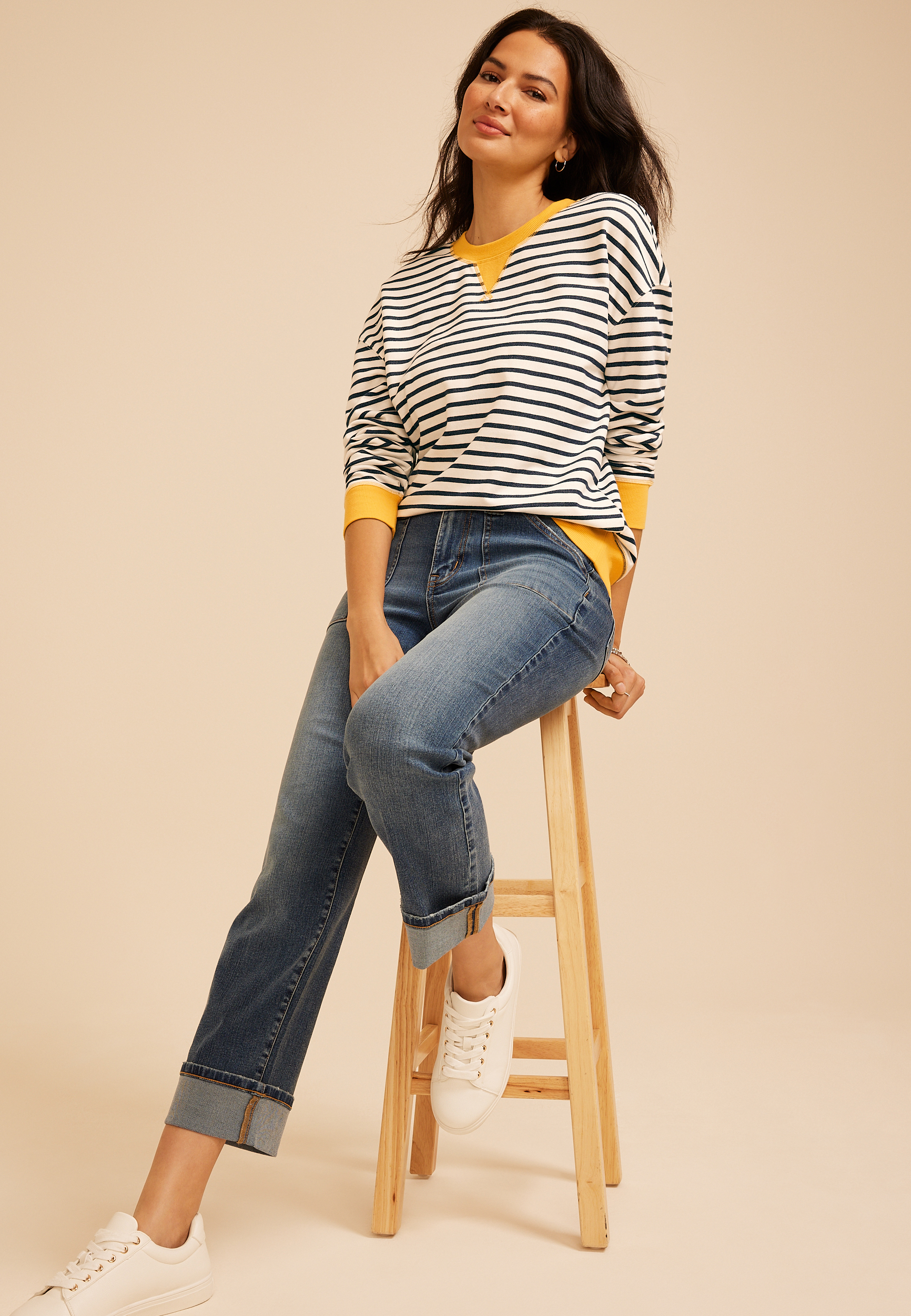 Game Day Striped Sweatshirt, C2110, large