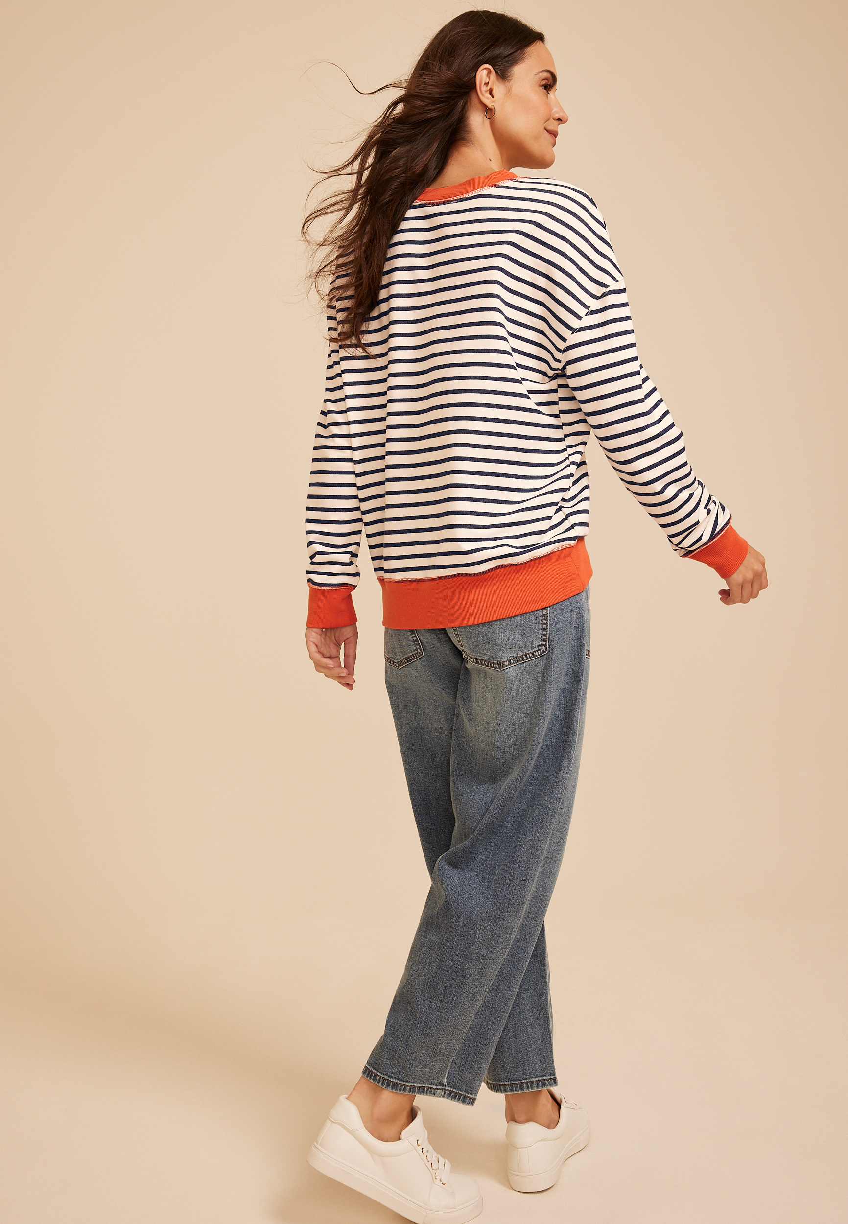 Game Day Striped Sweatshirt, C2682, large