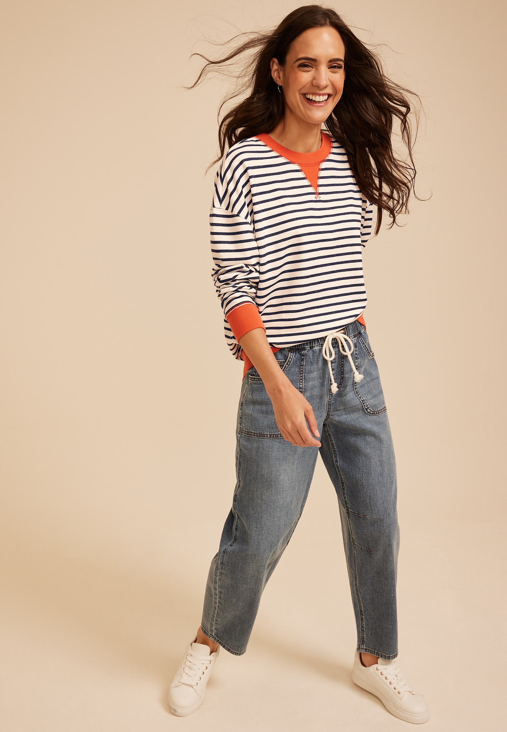 Game Day Striped Sweatshirt, C2682, large