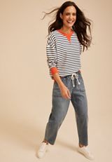 Game Day Striped Sweatshirt, C2682, small