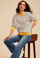 Game Day Striped Sweatshirt, C4631, small
