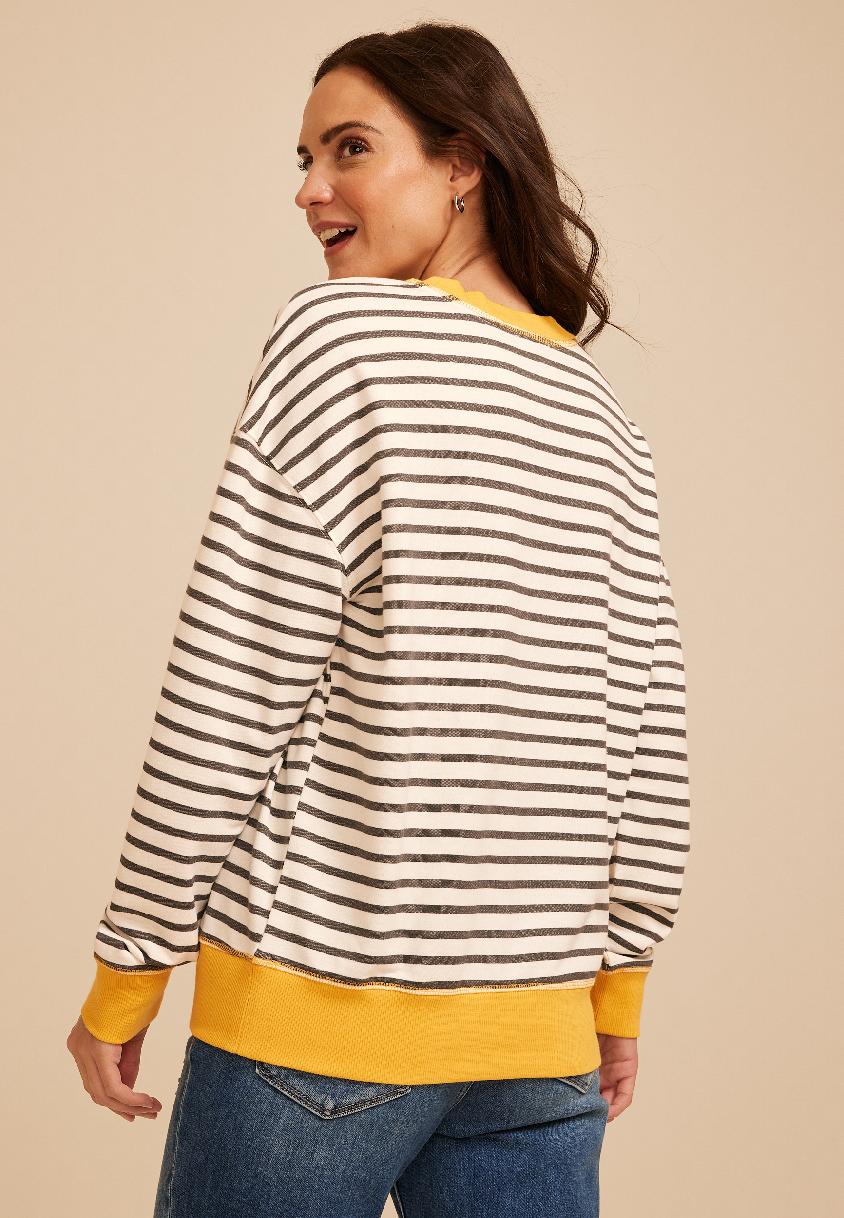 Game Day Striped Sweatshirt, C4631, large