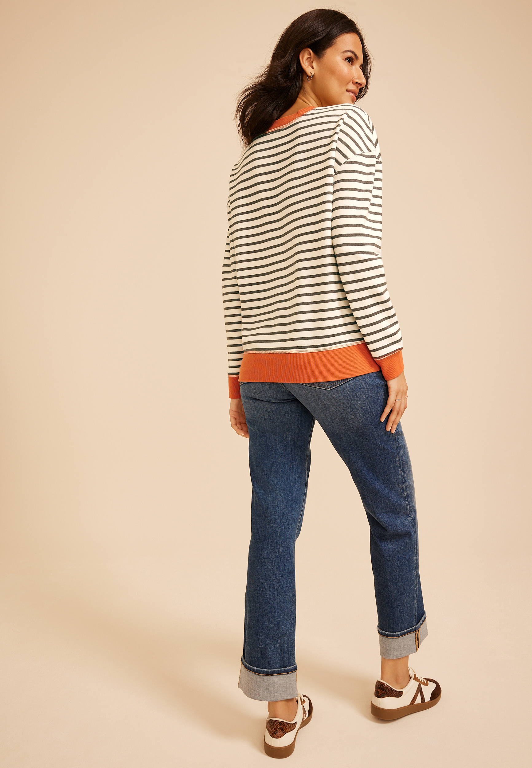 Game Day Striped Sweatshirt, C5028, large