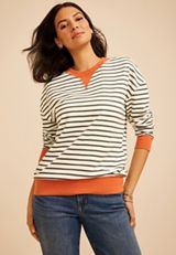 Game Day Striped Sweatshirt, C5028, small