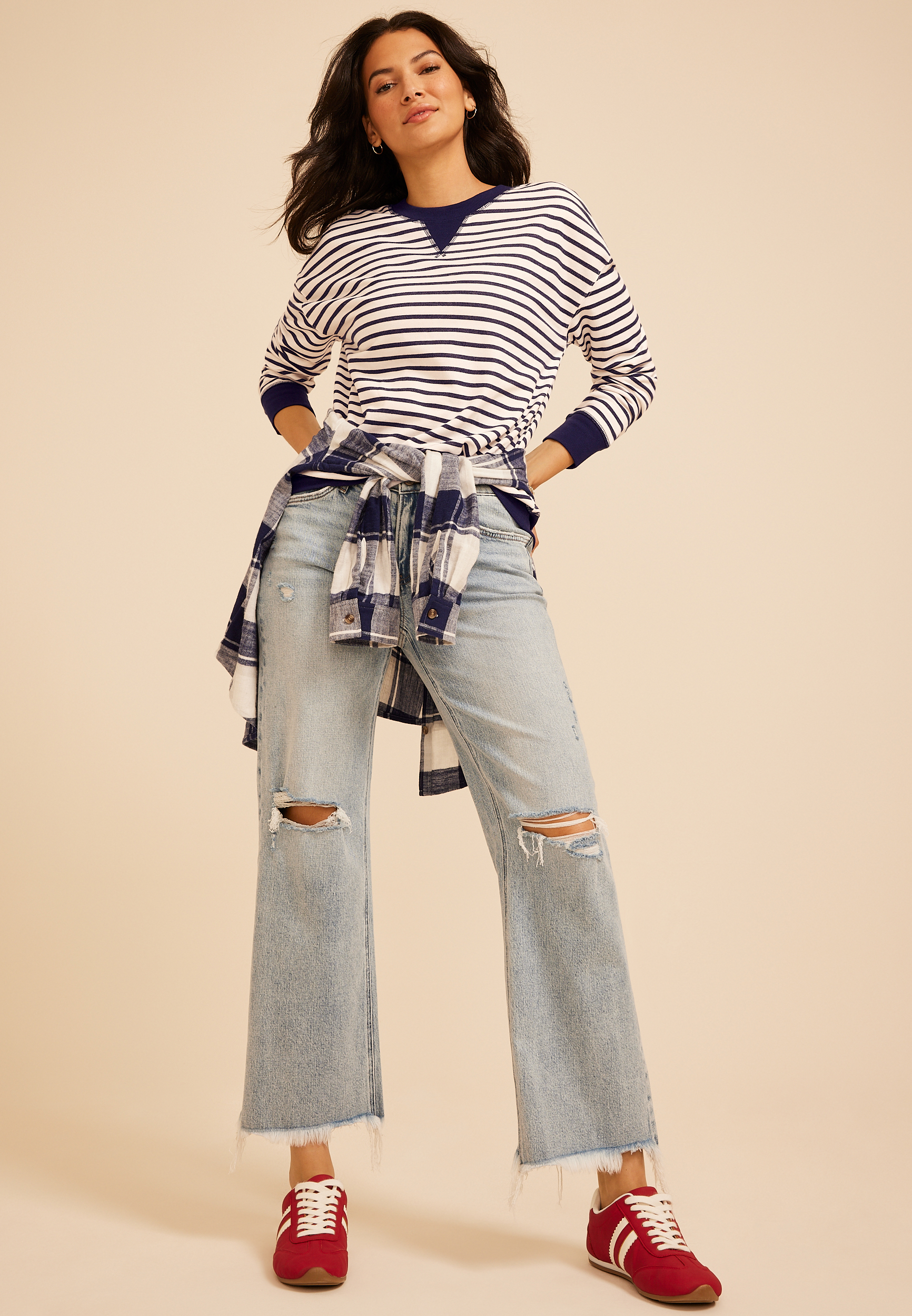 Game Day Striped Sweatshirt