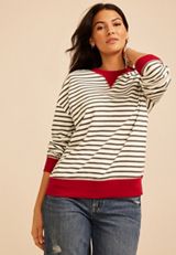 Game Day Striped Sweatshirt, C7044, small