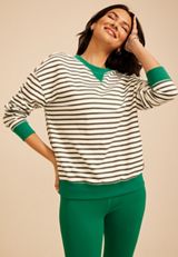 Game Day Striped Sweatshirt, C8837, small