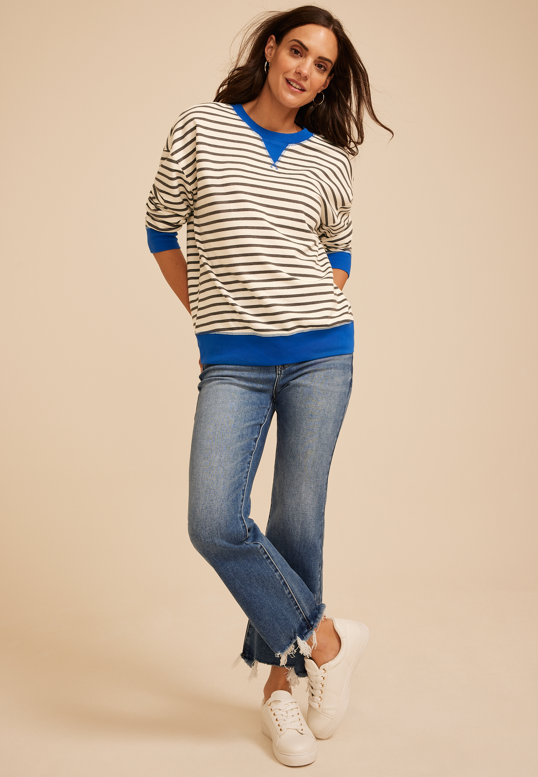 Game Day Striped Sweatshirt