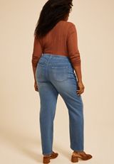 Plus Size m jeans by maurices™ Mid Rise Knit Relaxed Straight Jean, C3337, small