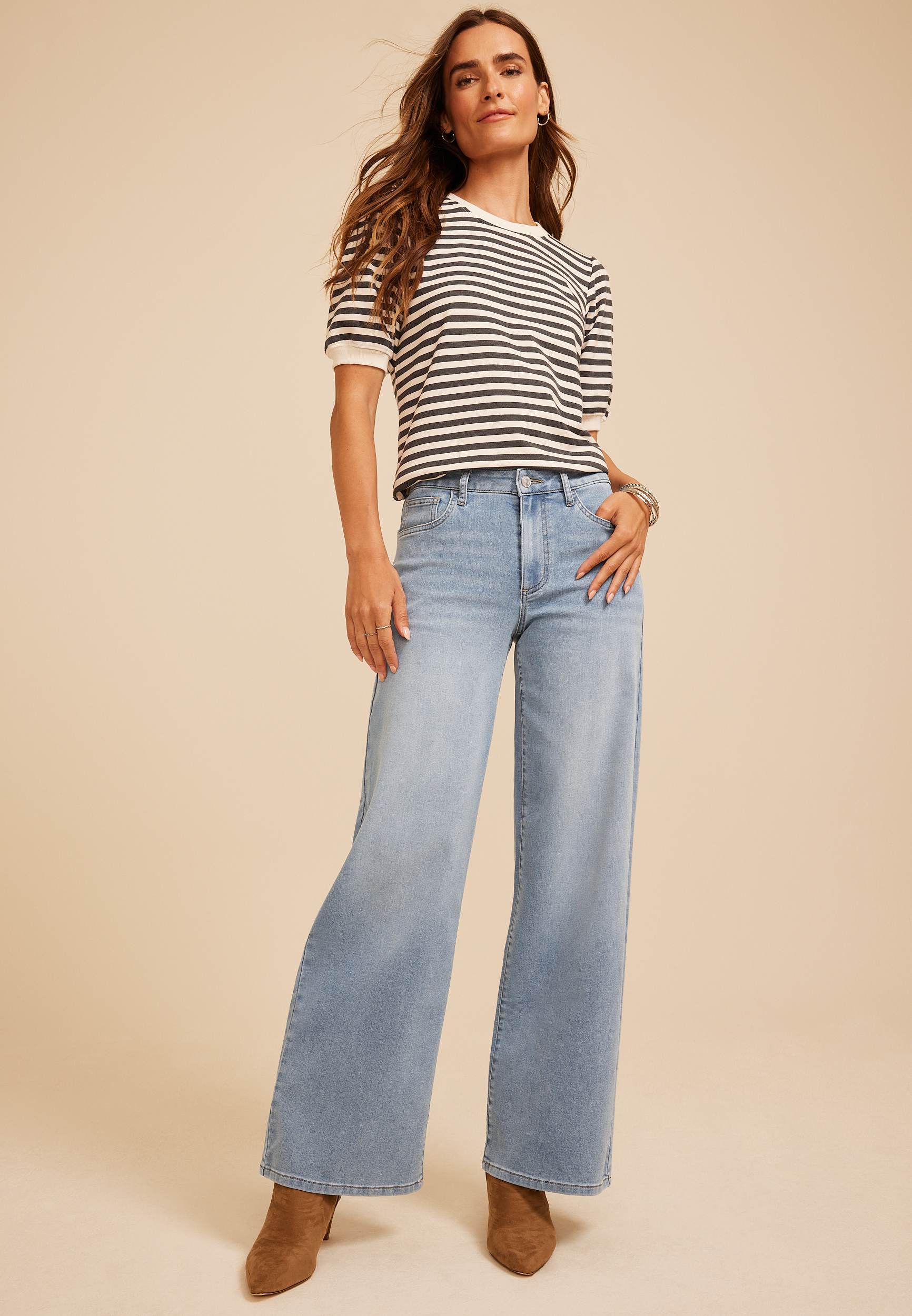 High Rise Wide Leg Jean