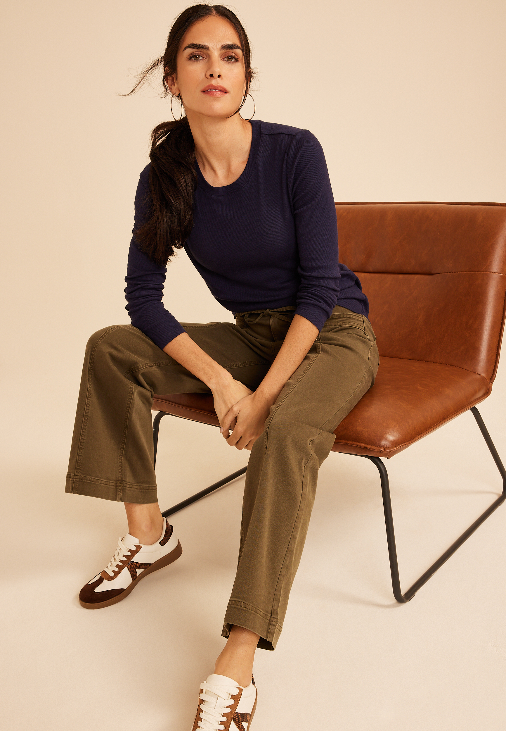 24/7 Ada Ribbed Long Sleeve Tee