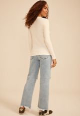 24/7 Ada Ribbed Long Sleeve Tee, C8232, small