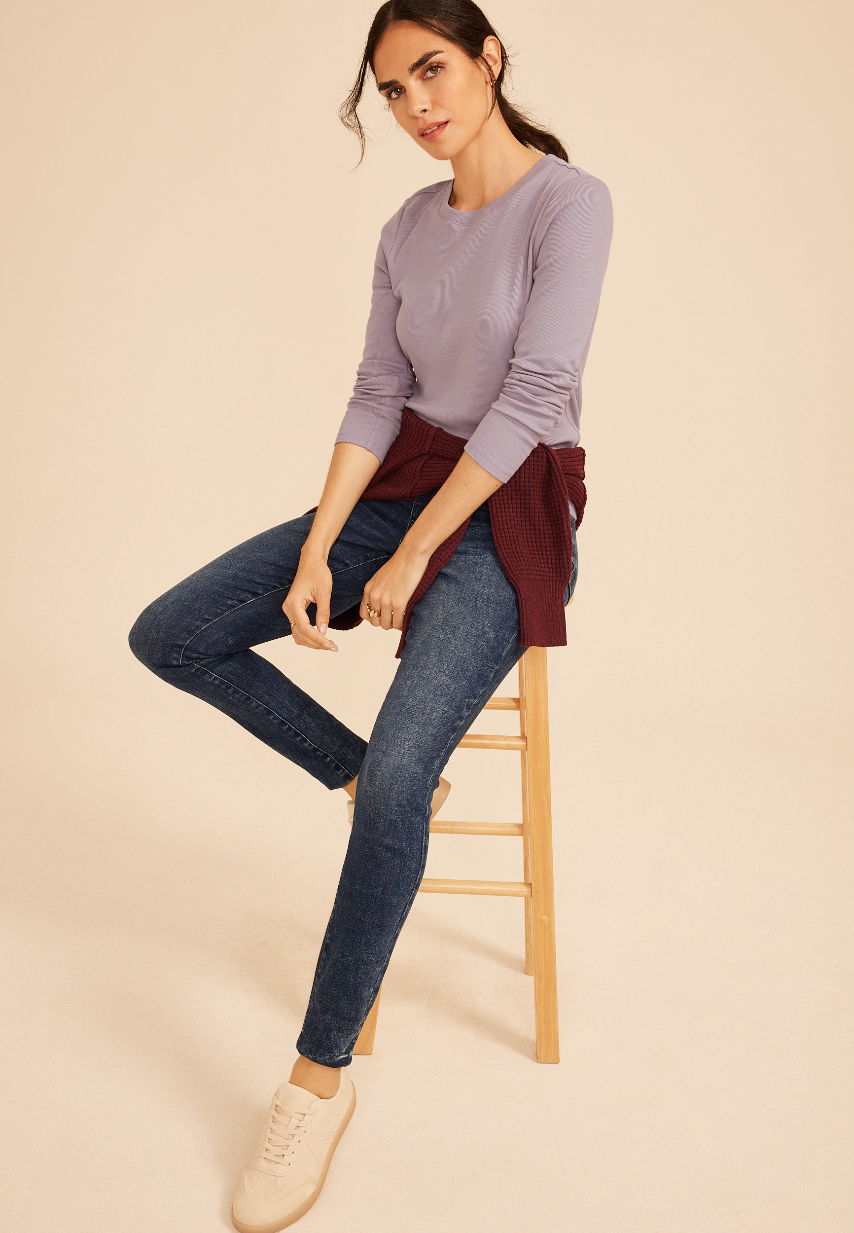 24/7 Ada Ribbed Long Sleeve Tee