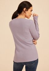24/7 Ada Ribbed Long Sleeve Tee, LAVENDER GRAY, small