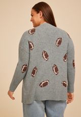 Plus Size Football Open Front Cardigan, C1942, small