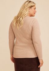Plus Size 24/7 Ada Ribbed Long Sleeve Tee, C977, small