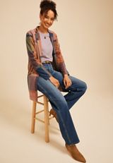 Plaid Longline Blazer, C1524, small