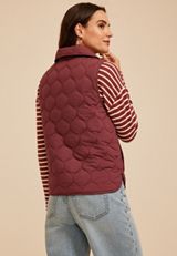 Quilted Snap Front Athleisure Vest, C5221, small