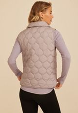 Quilted Snap Front Athleisure Vest, SATELITE, small