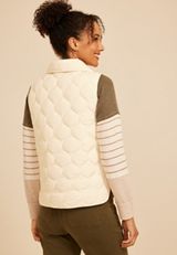 Quilted Snap Front Athleisure Vest, C8232, small