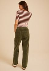 Stretch Corduroy Pull On Wide Leg Pant, C9161, small